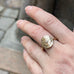 NEW VINTAGE, Classic Oval ring, Gold/White