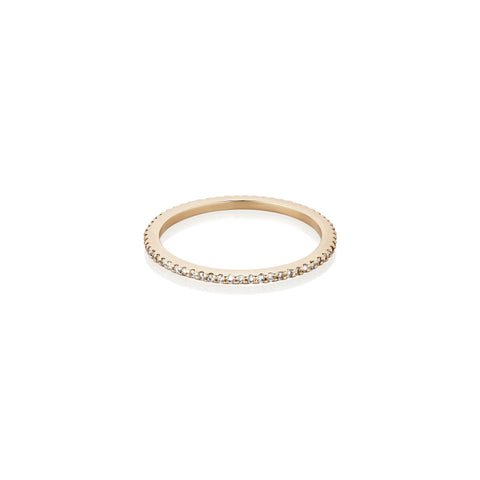 Aligned, 1/1-Line Eternity mini 0,24 ct, Gold/White