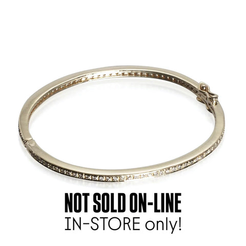 DIAMONDS, 1/1-Line Classic Bangle 1,60ct - SAMPLE large size 3, gold/white