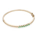 BANGLES, 7-Bezels-Bangle 0,65ct, gold/emerald