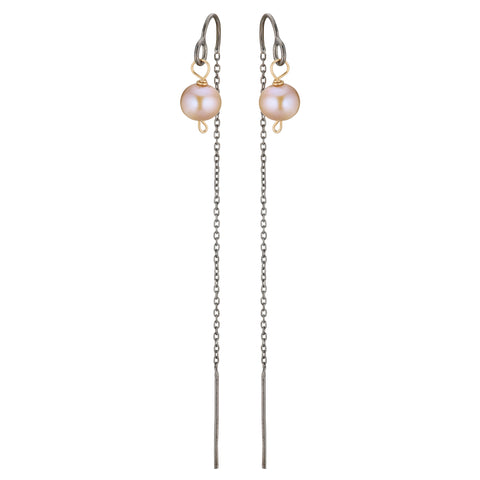 DROPS DELIGHT, Pearl plain Dangles, Rosy/Dark