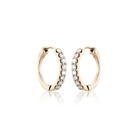 OLYMPIA, LYRA huggies 0,50ct 16mm, Gold/White