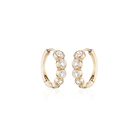 VENICE, della Panada Huggies 0,79ct, Gold/White