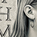 ALIGNED, Even Hoops 35mm 0,80ct, White/White