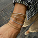 BASIC, Ariége SMALL Decorated Bracelet, Gold 9k