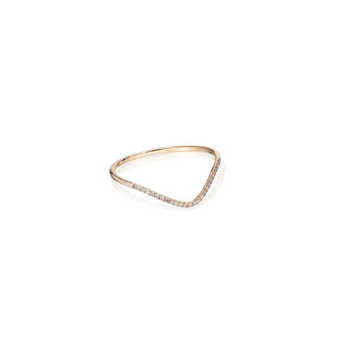 MARIN, Surf diamond ring, Gold/White