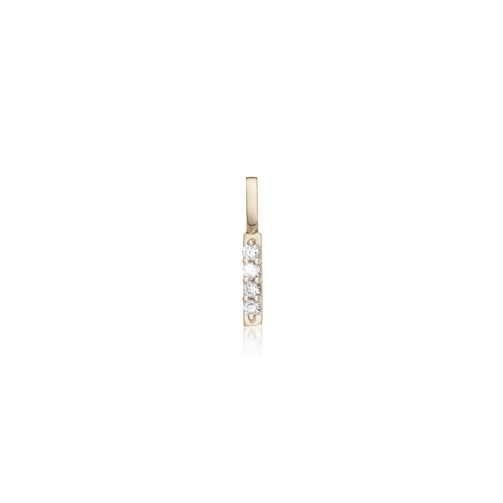 LETTERS, I Diamond Pendant 0,10ct, Gold/Diamonds