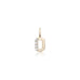 LETTERS, O Diamond Pendant 0,10ct, Gold/Diamonds