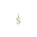 LETTERS, S Diamond Pendant 0,10ct, Gold/Diamonds