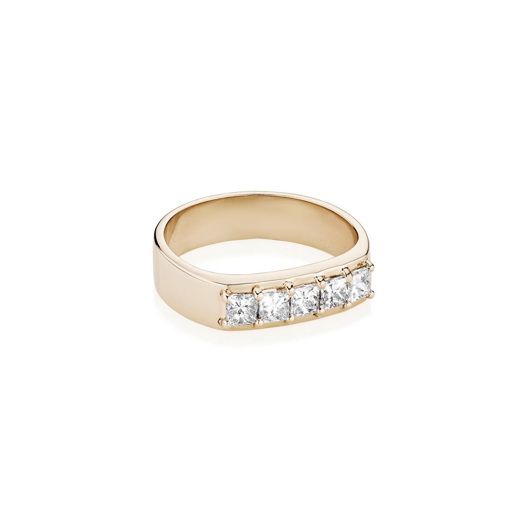 AMSTERDAM, Coyp Signet Princess 0,95ct, Gold/White