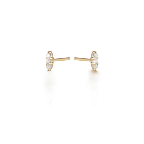 OLYMPIA, Selene Studs, Gold/White