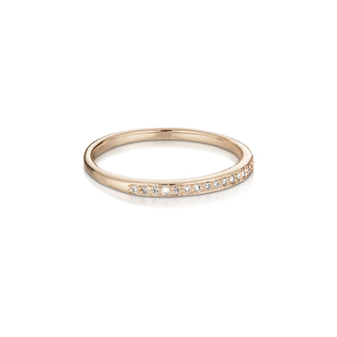 ALIGNED, 1/3-Smooth Ring, Gold/White