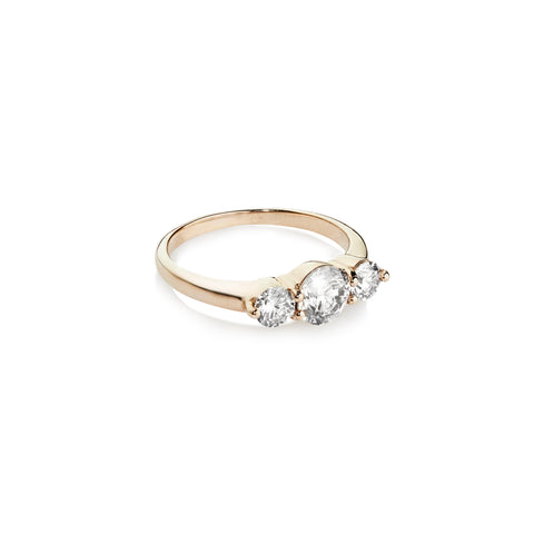 Aligned, 3-stone 1,45 tcw, Gold/White
