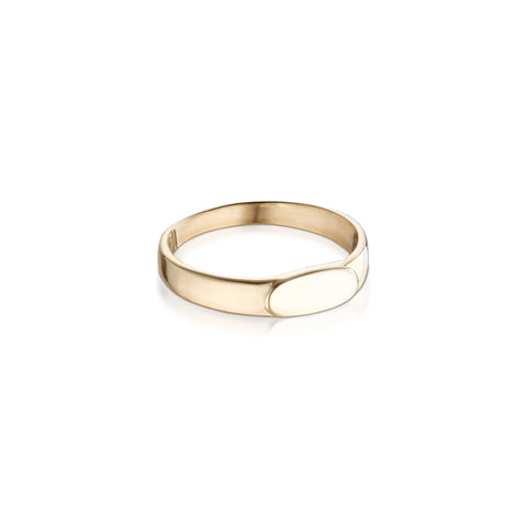 AMSTERDAM, Eckhout oval small Signet, Gold
