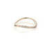 ALIGNED, 1/3-Smooth Wave Ring, Gold/White