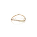 ALIGNED, 1/3-Smooth Wave Ring, Gold/White