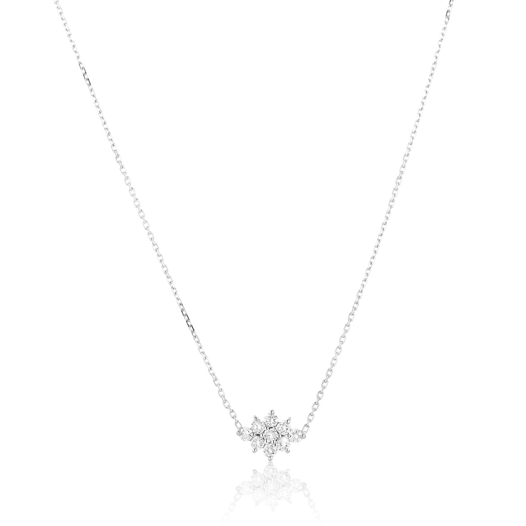 OLYMPIA, Dianysos Vertical Necklace, White/White