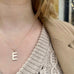 LETTERS, E Mega Pendant, Gold