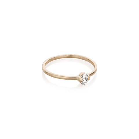 ROME, Cupola Oval 0,15 tcw, Gold/White