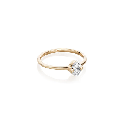 ROME, Pantheon Oval 0,50 tcw, Gold/White