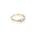 Aligned, 3-stone Ring 0,43 tcw, Gold/White
