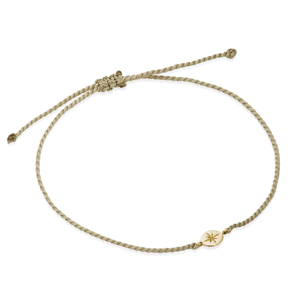 ATLANTIS, North Star SILK bracelet, Golden