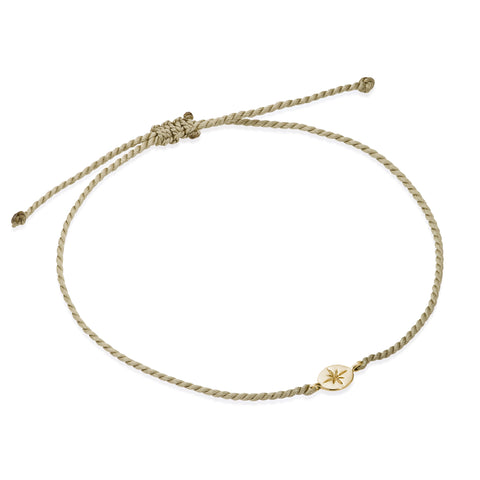 ATLANTIS, North Star SILK bracelet, Golden