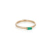ZAMBEZI, Leya Baguette Ring 0,18ct, Gold/Emerald