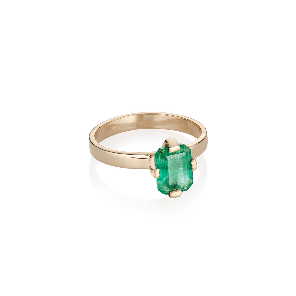 ZAMBEZI, Ndola 1,60ct Large Ring, Gold/Emerald
