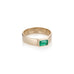 ZAMBEZI, Thandiwe Wide Ring 0,45ct, Gold/Emerald