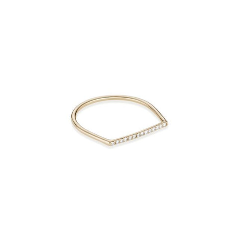 MARIN, Surge Diamond Ring, Gold/White