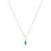 ZAMBEZI, Twala Baguette Pendant 0,13ct, Gold/Emerald