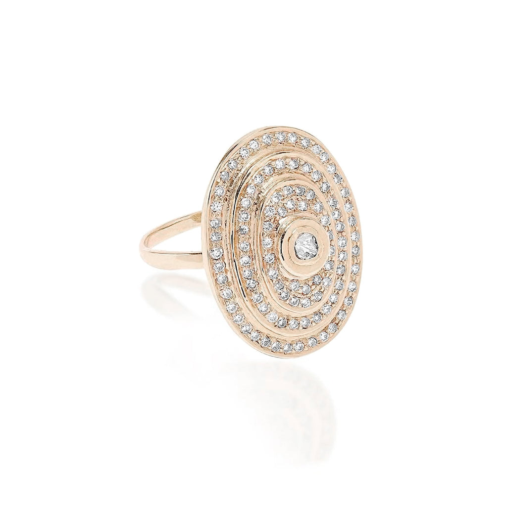 MODERN VINTAGE, Victorian Luxury 0,90ct Ring, Gold/White