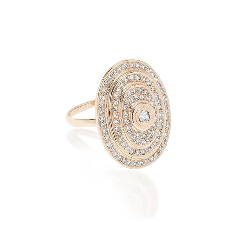 MODERN VINTAGE, Victorian Luxury 0,90ct Ring, Gold/White