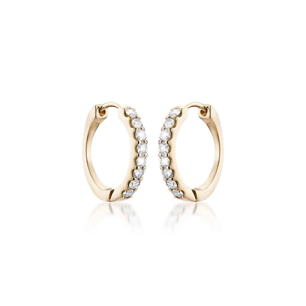 OLYMPIA, LYRA huggies 0,50ct 16mm, Gold/White