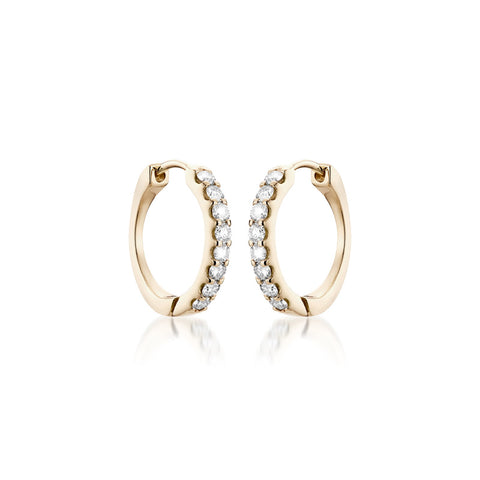 OLYMPIA, LYRA huggies 0,50ct 16mm, Gold/White