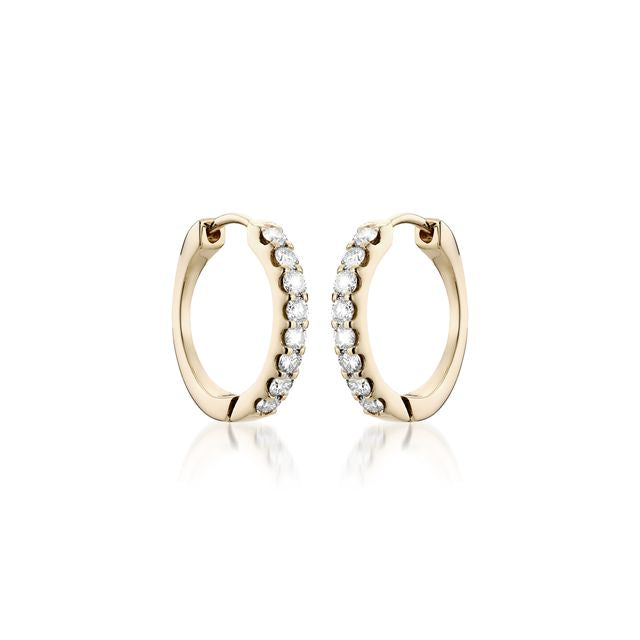 OLYMPIA, LYRA huggies 0,50ct 16mm, Gold/White