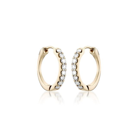 OLYMPIA, LYRA huggies 0,50ct 16mm, Gold/White