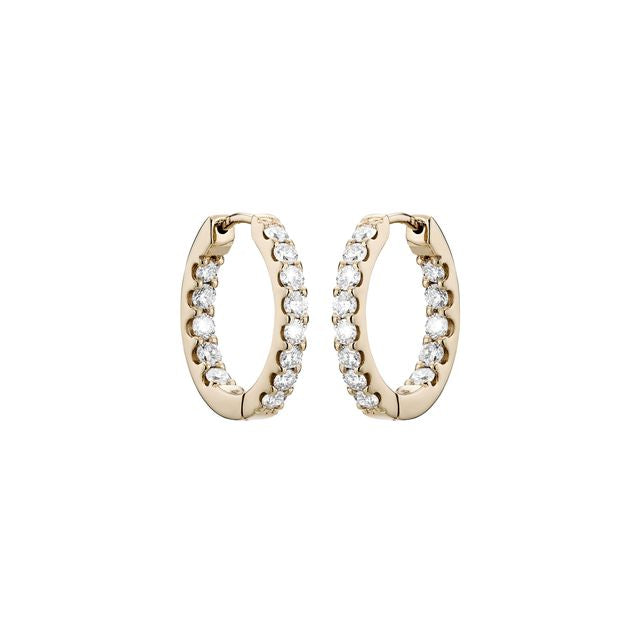 OLYMPIA, LYRA inside/out huggies 0,80ct 16mm, Gold/White