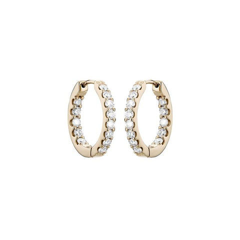 OLYMPIA, LYRA inside/out huggies 0,80ct 16mm, Gold/White