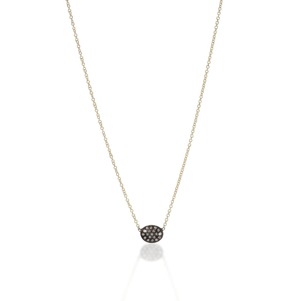 SUPER ELLIPSE, Small Ellipse Necklace, 2-tone