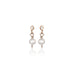 OYSTER,  Tide mini pearl earrings, gold/white