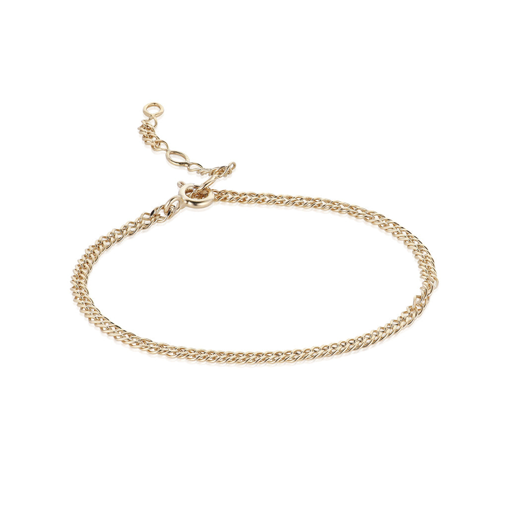 BASIC, Aude wide Bracelet, Gold 9k