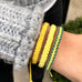 BOHO BRACELETS, Braided, Green/Yellow