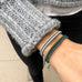 BOHO BRACELETS, Braided Green/White