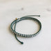BOHO BRACELETS, Braided Green/White
