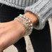 VINTAGE, Chunky Square Bracelet, Silver