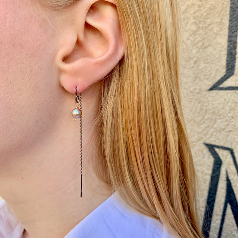 DROPS DELIGHT, Pearl plain Dangles, Rosy/Dark