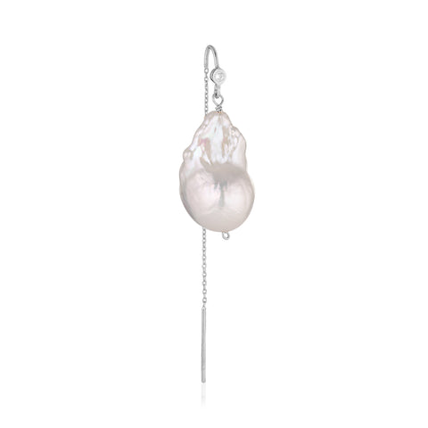 OYSTER, Seawave Large dangle, Silver/white