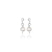 OYSTER,  Tide mini pearl earrings, Silver/white